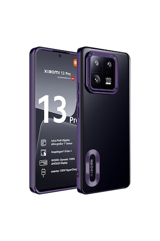 Noktaks - Xiaomi Uyumlu Xiaomi Mi 13 Pro - Kılıf Kamera Korumalı Tatlı Sert Omega Kapak - Lila