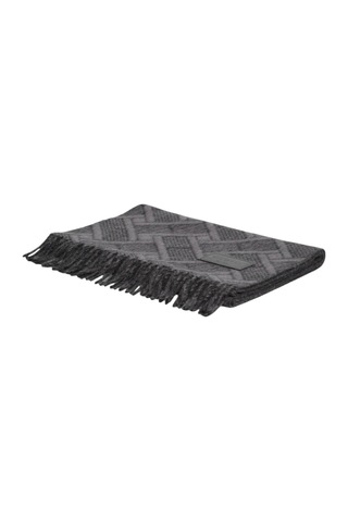 Tommy Hilfiger Th Flag Jacquard Scarf Erkek Siyah Atkı - Am0am14770