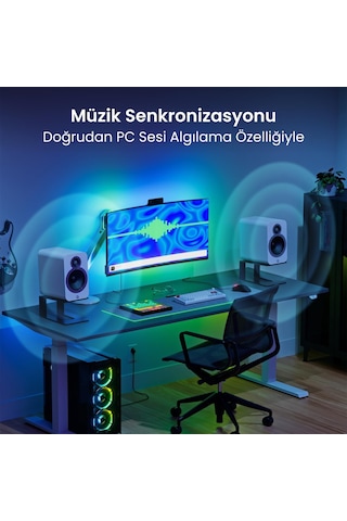 Nanoleaf 4d Monitör Arkası Akıllı Rgb Şerit Led, Usb Girişli 2.5m