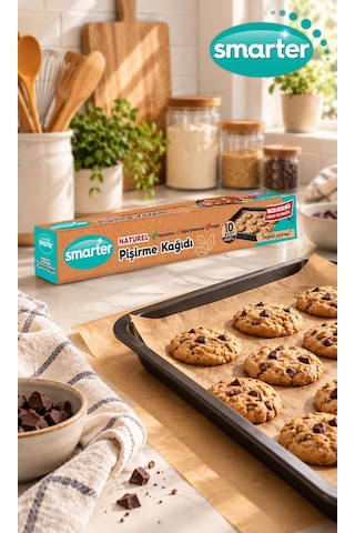 Smarter Naturel Ağartılmamış 7 Paket Yağlı Pişirme Kağıdı 10 Lu X 7 Kahverengi