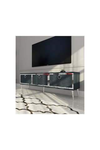 Rami 150 Cm Tv Ünitesi Tv Sehpası Antrasit - Gümüş Antrasit