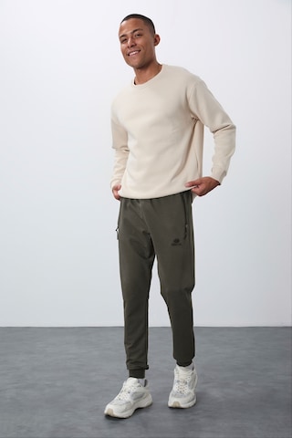 Tommy Life Haki Fermuar Cepli Standart Kalıp Jogger Erkek Eşofman Alt - 84651 Haki