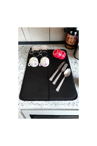 Bulaşık Kurutma Matı Kaymaz Taban Bulaşık Kurutma Örtüsü