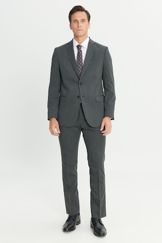 Erkek Antrasıt Slim Fit Dar Kesim Mono Yaka Takım Elbise Antrasit