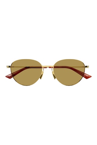 Bottega Veneta 1268s 004 51 Unisex Güneş Gözlüğü Altın