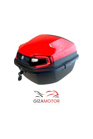 Işıklı Sırt Dayamalı Motosiklet Çantası Kırmızı 33lt