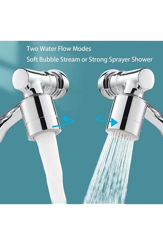 Jms 1440 Dönebilen Musluk Püskürtme Kafası Havalandırıcı Fıskiye TekDerece