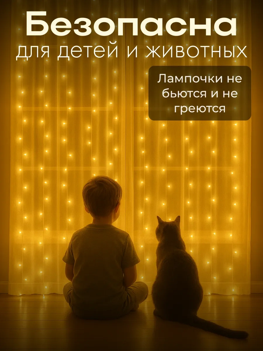 D-light Yılbaşı İç Mekan Pencere Perdesi Işık Zinciri 2x2 2m X 2m 249843518 Beyaz