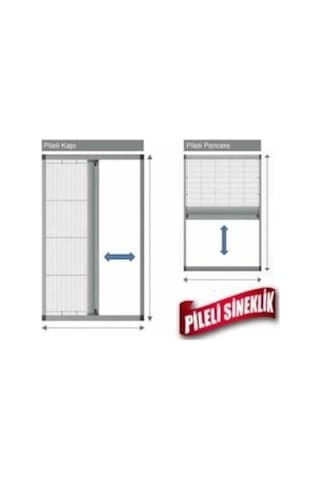 Pileli Sineklik Kapı Ve Pencere Farklı Renk