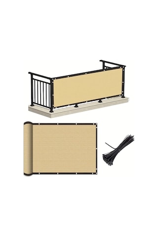 Elmpaly Sarı Beyaz 39.37x78.74 İnç 150gsm Ağır Rüzgar Geçirmez Örtü Bahçe Teras Balkon Havuz