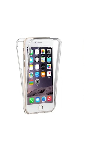 Apple Uyumlu iPhone 6 Çift Taraflı Silikon Kılıf Şeffaf