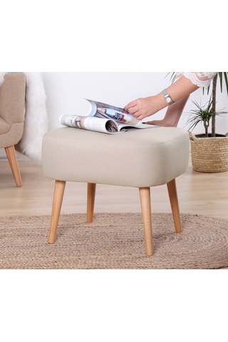 Lorencehome Parrot Puf - Krem / Lorence Home