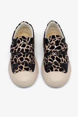 Tonny Black Çoçuk Sim Detaylı Cırtlı Rahat Kalıp Sneaker Çocuk Unisex Siyah Leopar Sneaker Tbarz1035 Siyah - Sarı