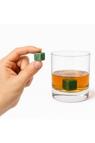 Perlotus Mermer Granit Viski Taşı 1 Adet Deneme Paketi Hediyelik Yedek Taş Yeşil