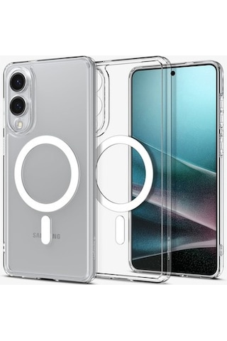 Spigen Galaxy S25 Edge İle Uyumlu Magnet Kılıf Ultra Hybrid Mag Fit Sararmaya Dayanıklı Beyaz Diğer