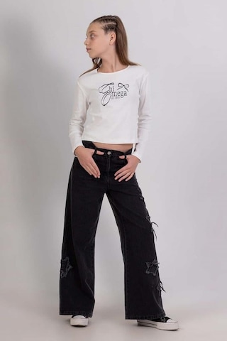 Dmb Kids Dmb Kız Yıldızlı Kot Pantolon 25ydmb9780 Siyah