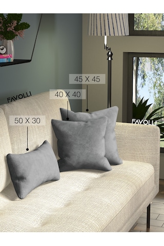 Br Favolli Kadife Dokulu Metalik Gümüş Kırlent Kılıfı Dream Serisi Punch Için Uygun Gizli Fermuar Metalik Gümüş