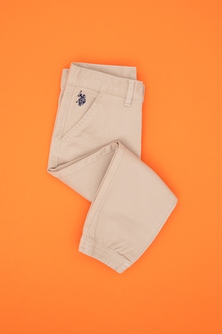 U.s. Polo Assn. Erkek Çocuk Koyu Bej Pantolon Kanvas-chino 50317270-vr088 Koyu Bej