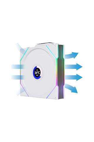 Lian Li Unı Fan Tl Wıreless Lcd 3x120mm Beyaz Kasa Fanı Azaz0llı0087