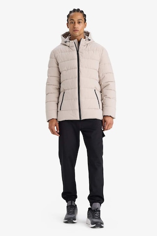Defacto Su İtici Slim Fit Dar Kesim Astarlı Kapüşonlu Fermuarlı Cepli Dolgulu Mont R0216az25aubg766 Bej-bg766