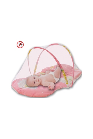 Katlanabilir Bebek Cibinlik Sineklik Seti, 92 cm - Pembe