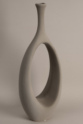 Koza Home Gracil Özel Taş Doku Yeşil İskandinav Seramik Vazo 20x5x55cm 6266 Standart