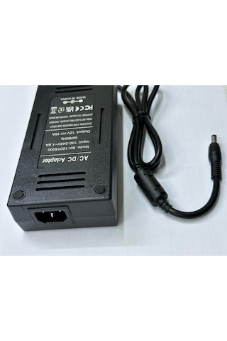 12 Volt 15 Amper Adaptör 12 Volt 15 Amper Plastik Kasa Adaptör 12 Volt 15 Amper 5.5 Mm 2.5 Mm Adaptör