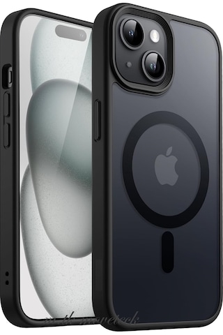 Apple Uyumlu iPhone 15 Kılıf Kamera Çıkıntılı Korumalı Mat Buzlu Magsafe Kapak