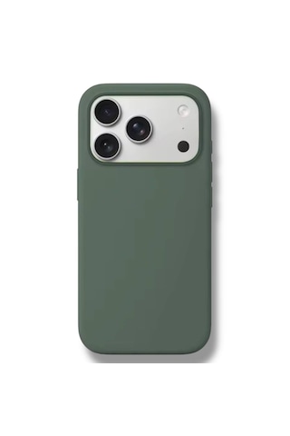 Apple Uyumlu iPhone 17 Pro Kılıf Kamera Çıkıntılı Yumuşak Silikon İçi Kadife Lansman Kapak . Haki