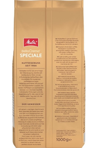 Melitta Bellacrema Speciale Çekirdek Kahve 1 KG