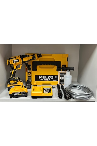 Melzo Germany MLZZ78979876 1400VF Şarjlı Araç Yıkama Makinesi Sarı/Siyah