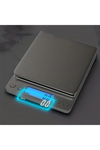 Honeybeeshop Yüksek Hassasiyetli 3000g 0.1g Dijital Mutfak Terazisi Paslanmaz Çelik Gram Ons Pişirme Fırınlama Yemek Hazırlığı Kompakt Tasarım Apartman Yurt Okul -