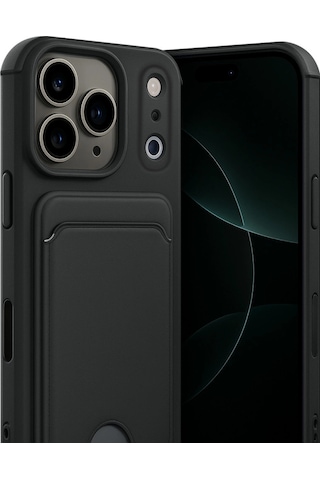Apple, Uyumlu iPhone 17 Pro Kelvin Kartvizitli Silikon Siyah