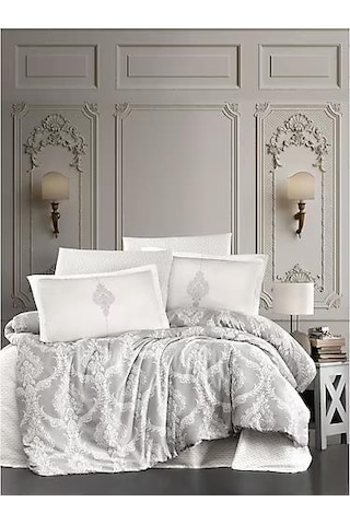 Çift Kişilik Ranforce Yorgan Kaldera 1 Bej Çok Renkli