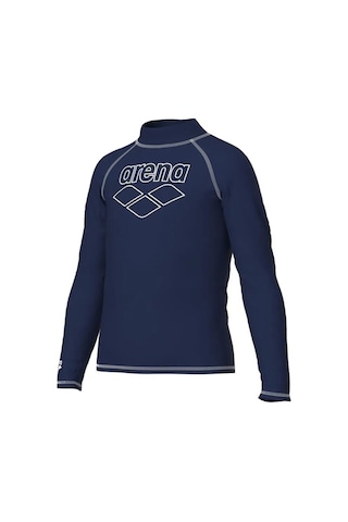 Arena 006296710 Rash Vest L/s Graphic Erkek Çocuk Yüzücü Tişörtü Lacivert