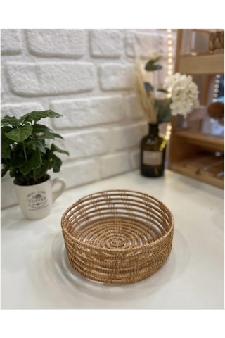 4 Lü Bambu Örgü Sepet