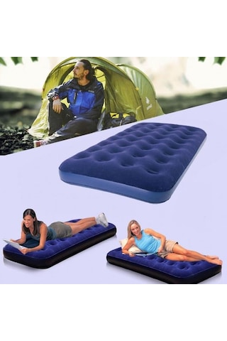 Avenli Şişme Yatak Çift Kişilik Lacivert