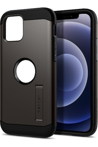 Spigen Apple Uyumlu iPhone 12 Mini İle Kılıf Tough Armor Gunmetal