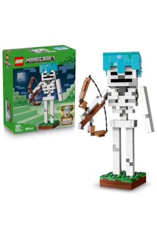 LEGO® Minecraft® İskelet 21594 - 10 Yaş ve Üzeri Çocuklar için Aksesuarlar İçeren Yaratıcı Oyuncak Yapım Seti (502 Parça)