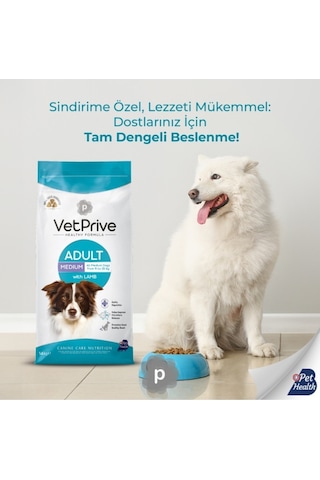 Vet Prive Orta Ve İri Irk Yetişkin Köpek Maması Kuzu Etli 14 Kg