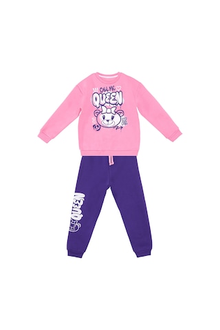 Denokids Queen Bear Kız Çocuk Eşofman Takım Çok Renkli