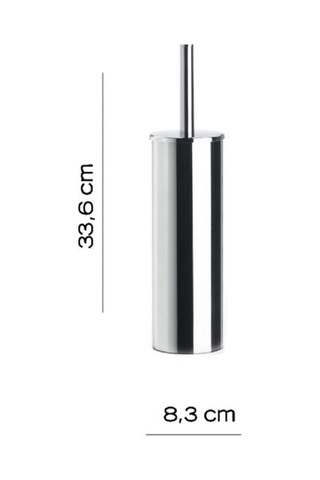Mercurio Tuvalet Fırçalık, Yerden - Parlak Paslanmaz Çelik Parlak Paslanmaz Çelik