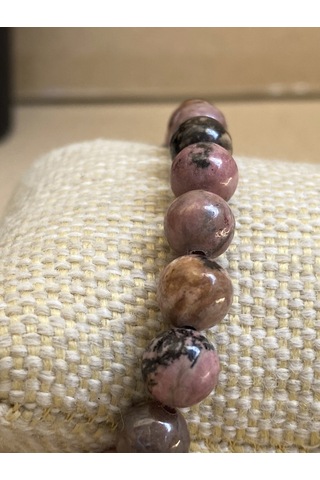 Rodonit Doğal Taş Bileklik 8 MM Aa Kalite Mühürlenmiş Çok Renkli
