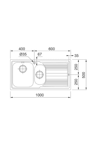 Franke Logica Line LLx 651-100 Sol Damlalıklı Ino x Eviye