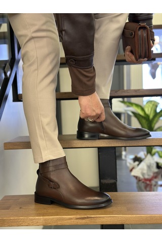 Lfr-p8001 Derı Merdane Deri Bot Kahve Kahve Kahverengi