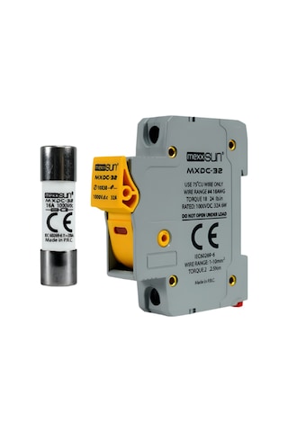 Mexxsun 16 Ah 1000 V Dc Sigorta + Sigorta Yuvası