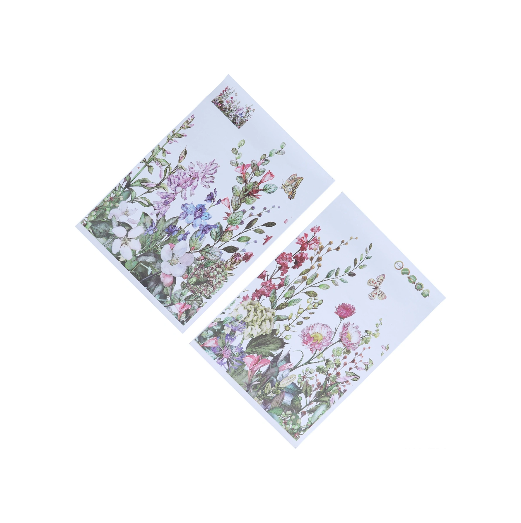 Geeroyoo Bitkisel Desenli Otomatik Yapışkan Duvar Sticker, Canlı Renkler, Pvc Malzeme, Ev Dekorasyonu İçin, Kolay Kurulum, 50x35cm Boyutunda, Paket İçerisinde 2 Adet Ve Sarıçık Çubuğu Dahildir Diğer