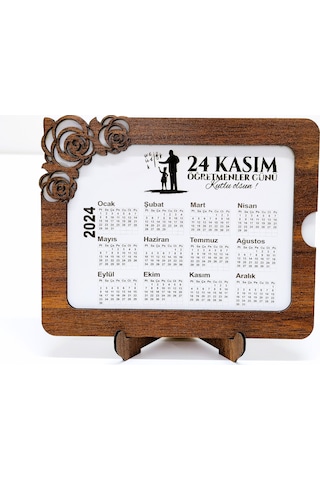 Öğretmenler Günü - 2024 Masa Takvimi - 3mm Mdf Ahşap
