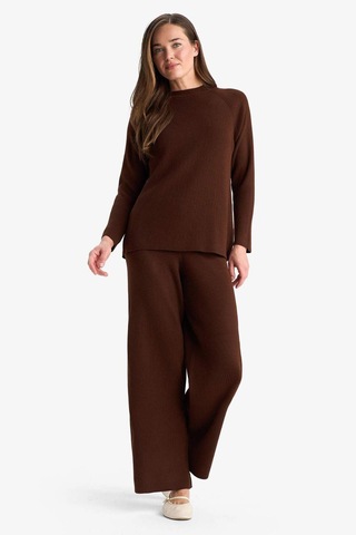 Defacto Regular Fit Düz Paça Pantolon D6912ax25wnbn227 Kahve