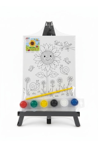 Ark Çizimli Pres Tuval Seti 18 X 24 Cm Akrilik Boya + Fırça